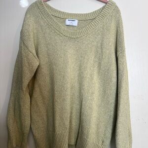 Old Navy Women's Light Green Crew Neck Sweater